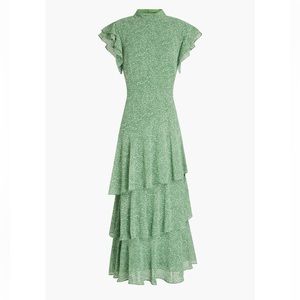 Beautiful flowy and flattering green midi dress